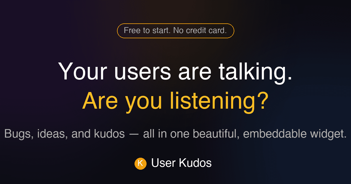 User Kudos
